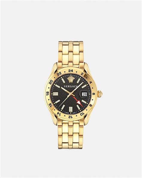 versace wr 5atm|Greca Time GMT Watch Gold .